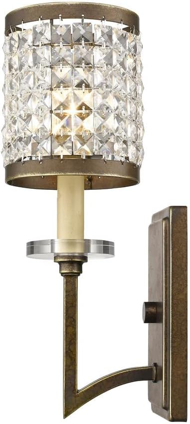 Livex Lighting 50561-64 Gramercy 1-Light Wall Sconce, Hand Painted Palacial Bronze