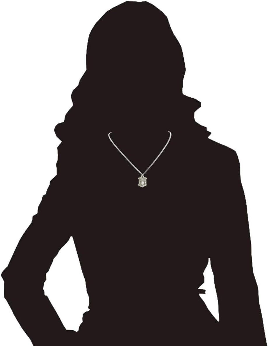 Heartland Store Women's Sterling Silver Miraculous Pendant with Flowers + 18 Inch Rhodium Plated Chain & Clasp| USA Made