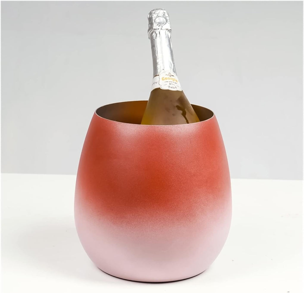 Ice Bucket Champagne Bucket Ice Bucket Fashion Gradient Champagne Bucket Stainless Steel Ice Bucket Creative Eggshell Ice Bucket for Home Bar Ice Bucket Beverage Tub (Color : Brass)