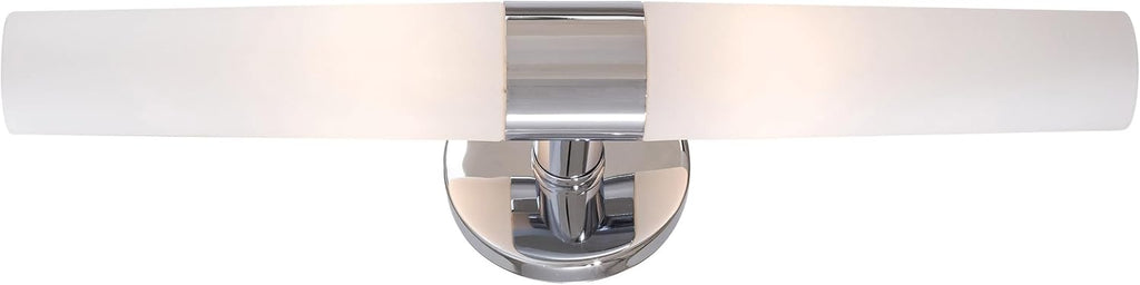 GEORGE KOVACS P5042-077 Saber Vanity Bath Light, 2-Light, 120 Total Watts, 4.75-in H x 20-in W, Chrome