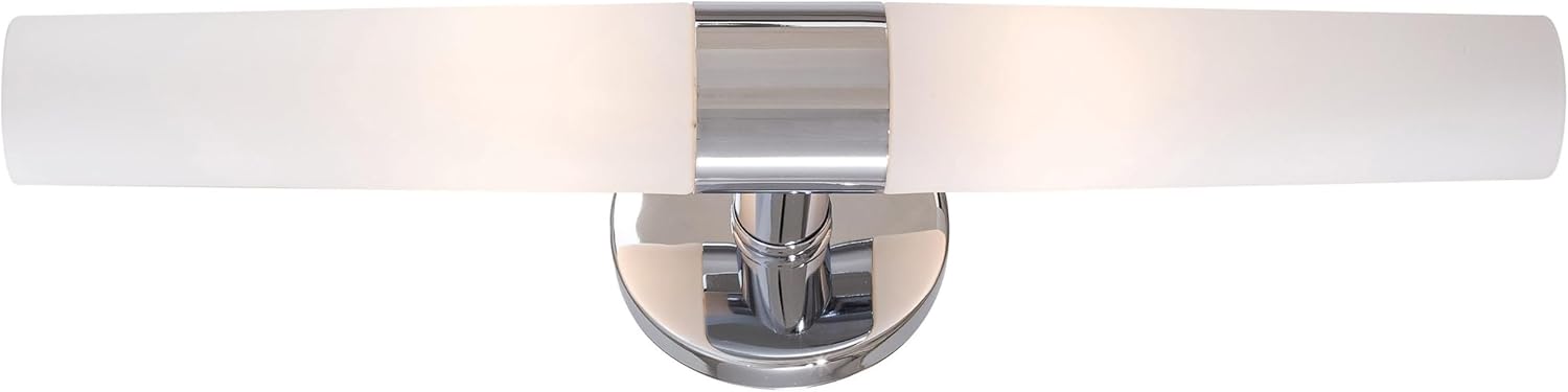 GEORGE KOVACS P5042-077 Saber Vanity Bath Light, 2-Light, 120 Total Watts, 4.75-in H x 20-in W, Chrome