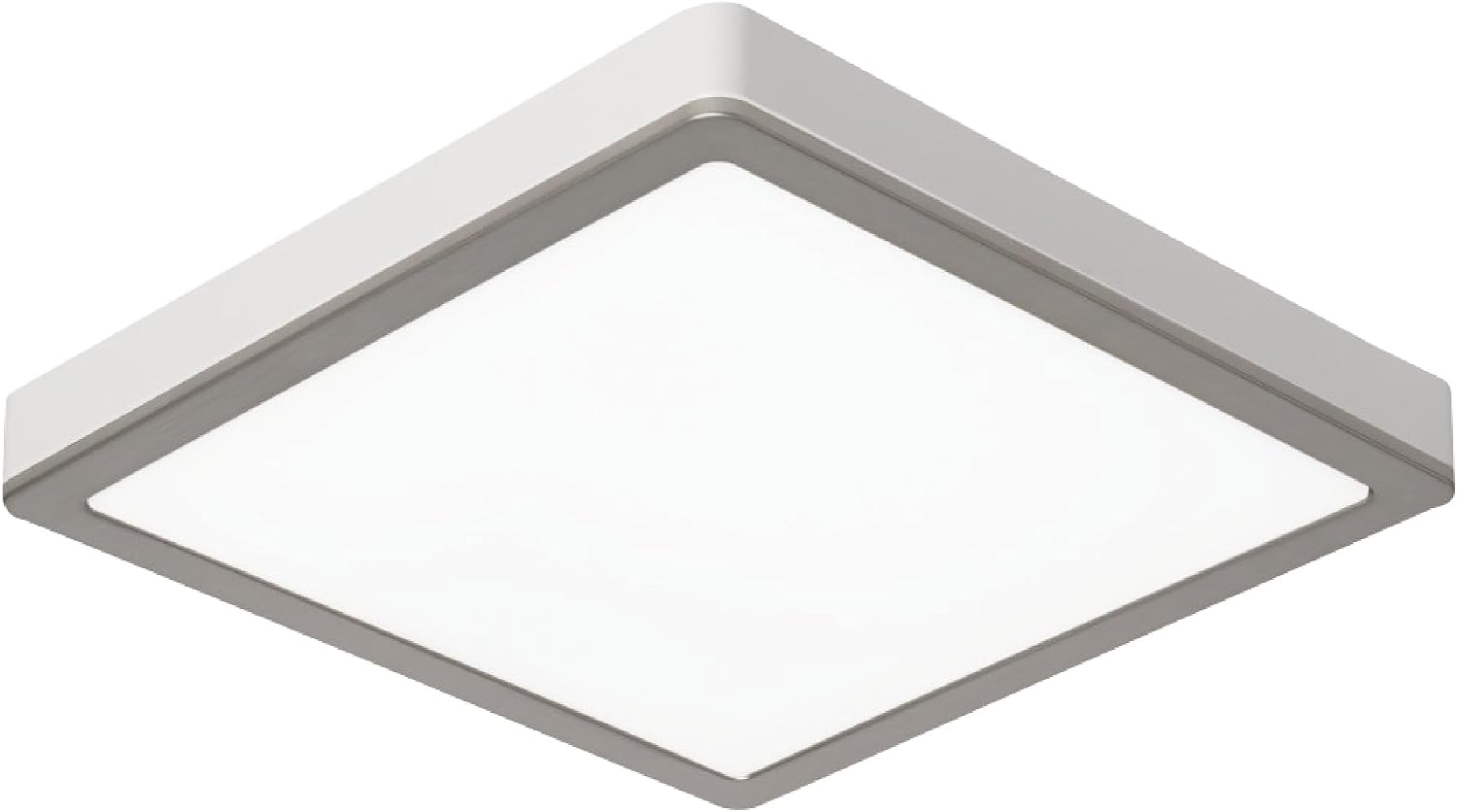 Homewerks 7105-12-BN Bathroom Fan with Light 100-CFM 2 Sones Square Ventilation Fan Dimmable LED Light and Magnetic Trim Ring Brushed Nickel