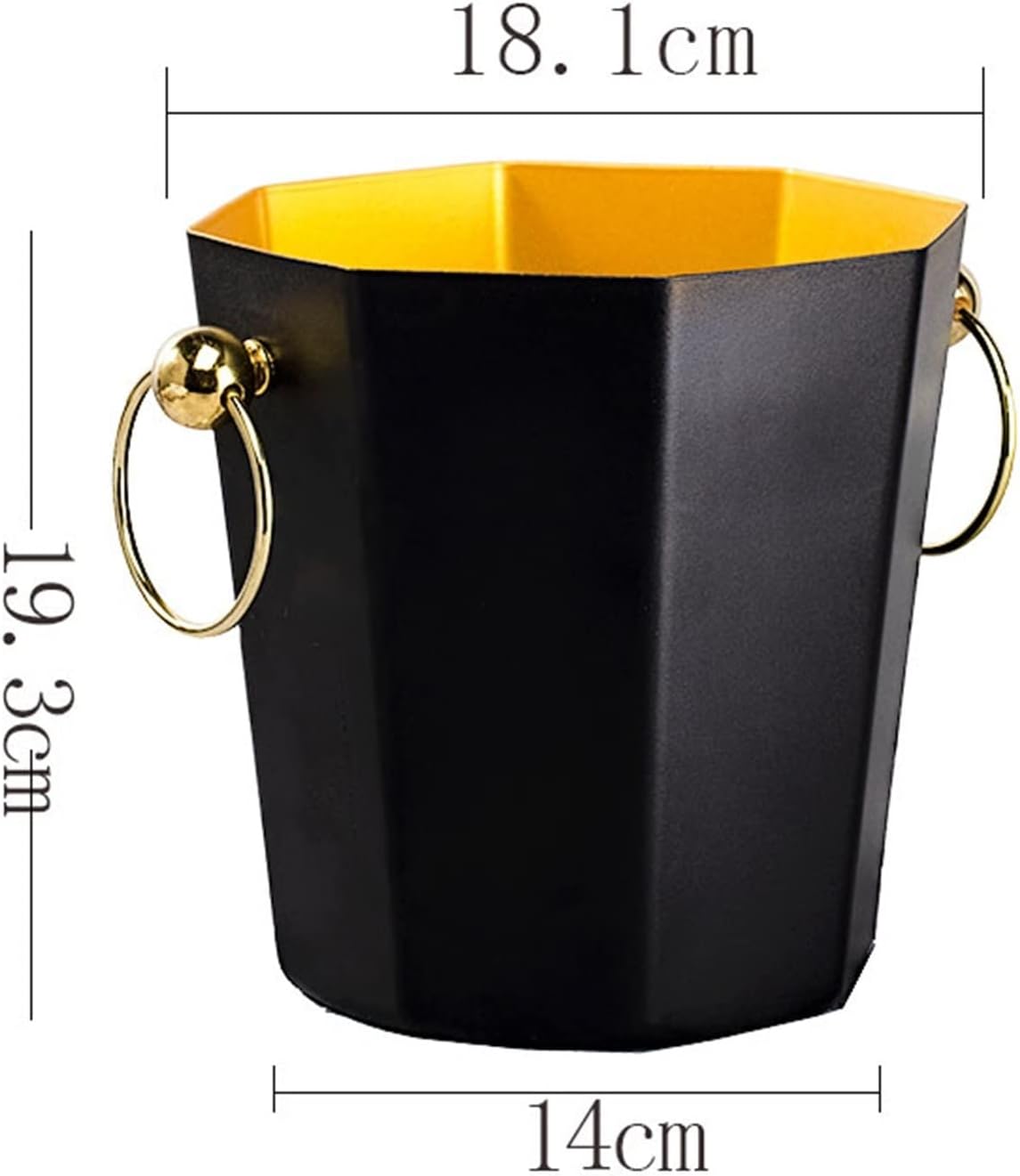 Ice Bucket Champagne Bucket Octagonal Ice Bucket Container Stainless Steel Champagne Wine Ice Bucket Keeps Ice Cold for Home Bar Chilling Beer and wine Ice Bucket Beverage Tub (Color : Brass)