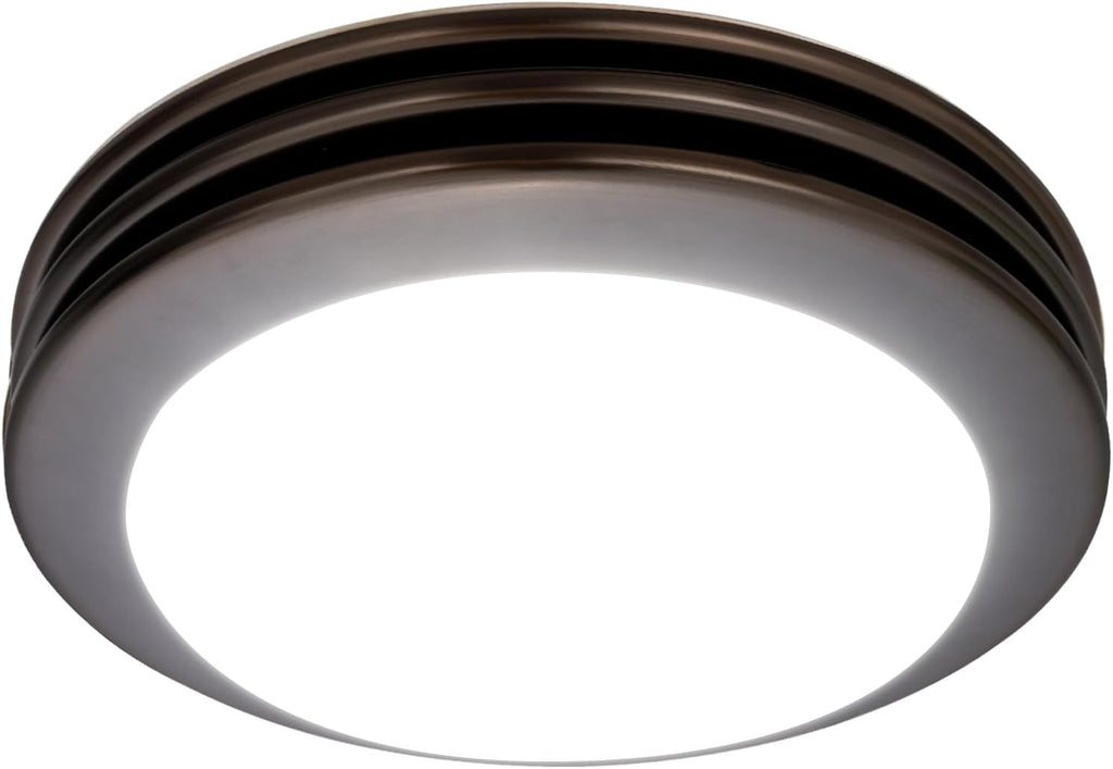 Akicon Ultra Quiet Bathroom Exhaust Fan with LED Light 80CFM 2.0 Sones Round Bathroom Ventilation Fan with Frosted Glass Cover (Oil Rubbed Bronze)