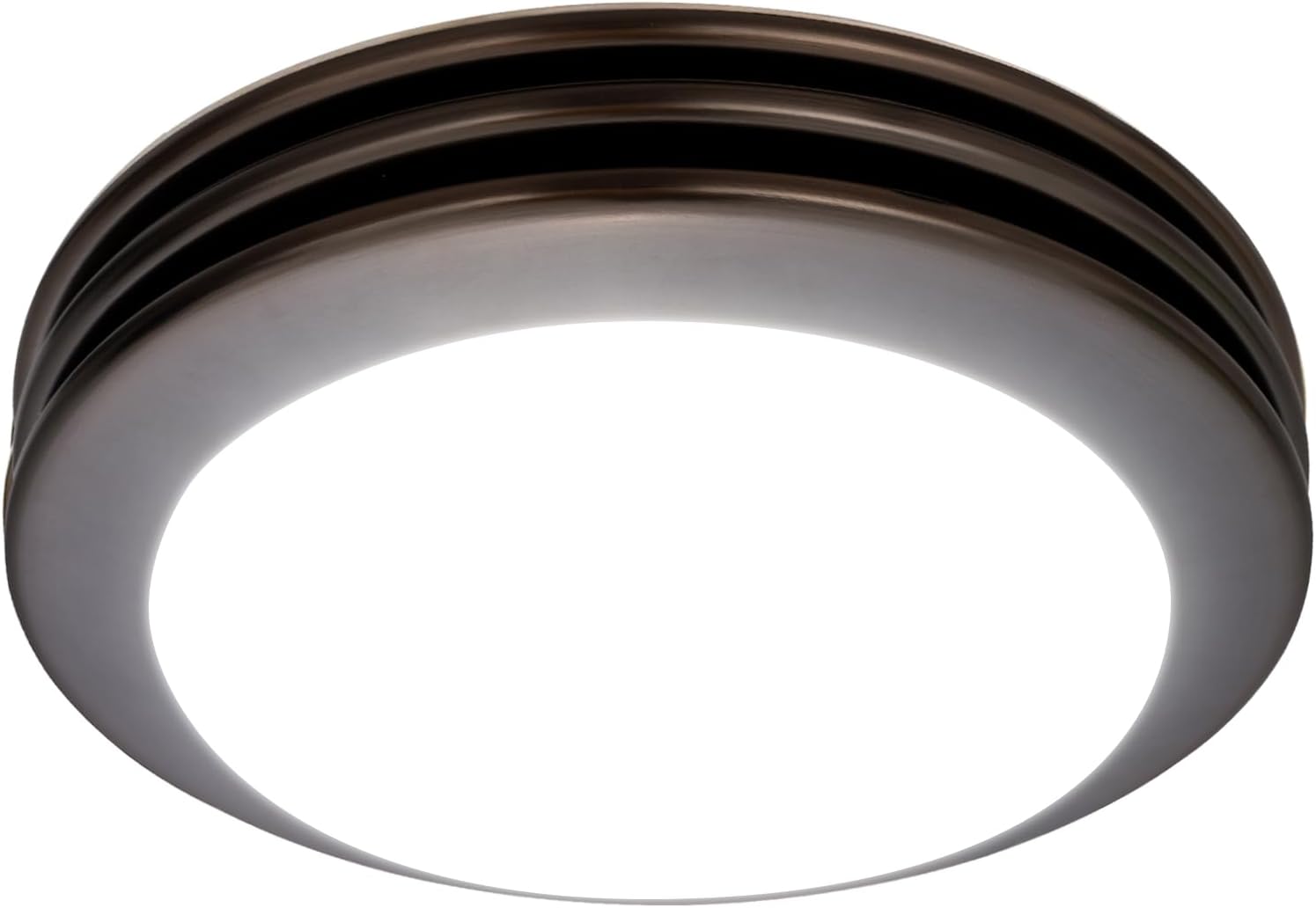 Akicon Ultra Quiet Bathroom Exhaust Fan with LED Light 80CFM 2.0 Sones Round Bathroom Ventilation Fan with Frosted Glass Cover (Oil Rubbed Bronze)