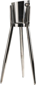 Ice Bucket for Parties, Stainless Steel Wine Cooler with Stand - Party Drink Cooler Holder - Handles - Wine Chiller - Free Standing - Outdoor or Indoor Use(Silver)
