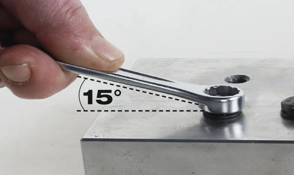 Beta 42INOX Metric 30mm Stainless Steel Combination Wrench | 12-Point Box End, 15° Offset | Corrosion-Resistant AISI 420 |Food Industry and Clean Room Safe