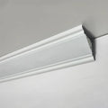 Crown Molding Led Lighting Profile for 12mm Strip, Wall Ceiling Washer Decor Trim/Skirting Board Covers, White Aluminum LED Channel(1m/3ft)