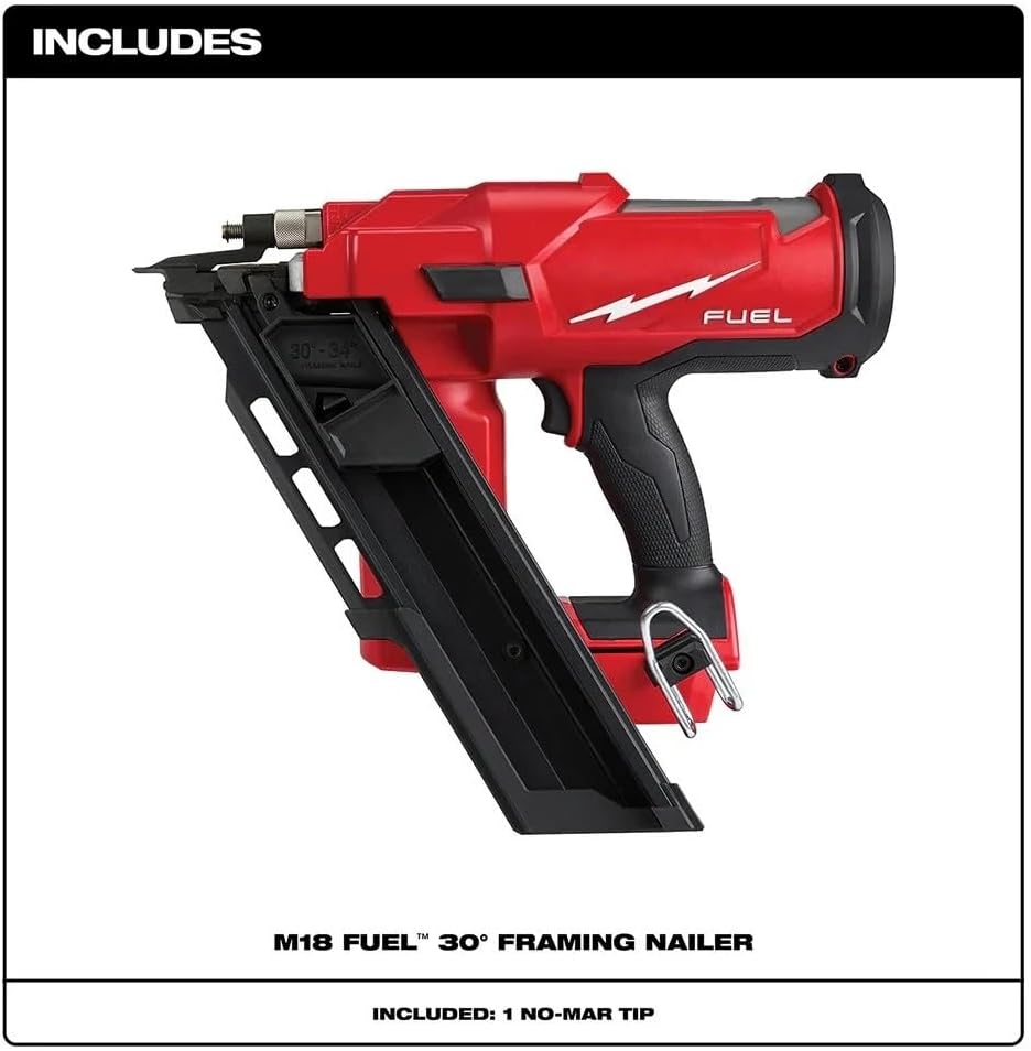 2745-20 Cordless Power Framing Nailer for Milwaukee M18 18V FUEL 30-Degree Framing Nailer - Bare Tool