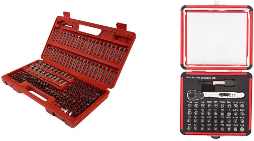 Sunex 9729 Master Bit Set, 208Piece and Sunex 9726 Mini Ratchet and Bit Set, 38-Piece