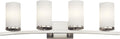 KICHLER Crosby 31' 4 Light Vanity Light Satin Etched Cased Opal Brushed Nickel