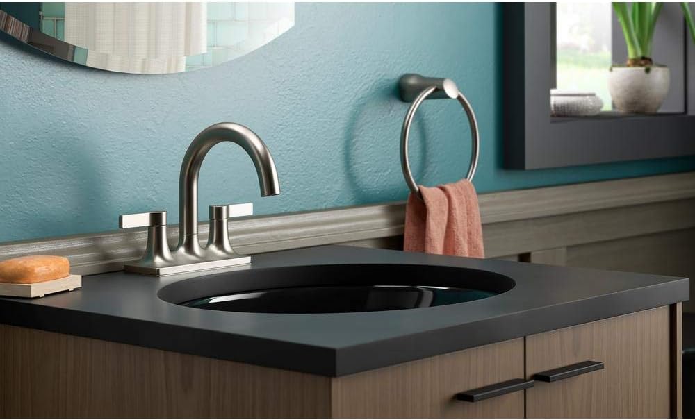 Venza 4 in. Centerset 2-Handle Bathroom Faucet in Vibrant Brushed Nickel