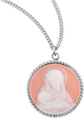 Rose Madonna and Child Cameo Medal