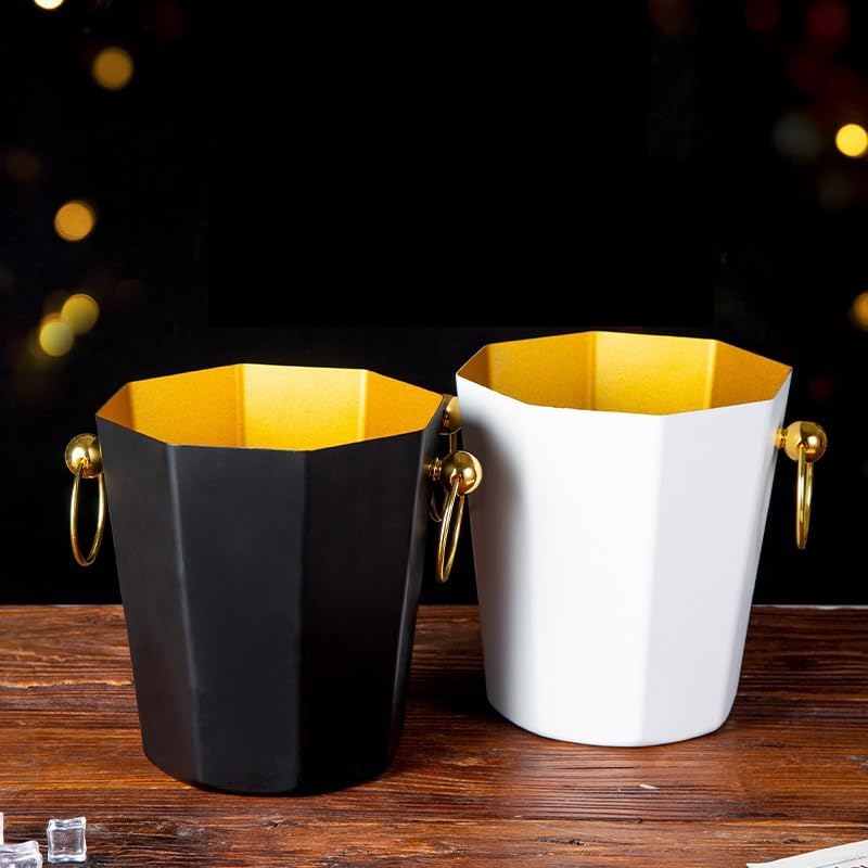 Ice Container Ice Bucket For Party, Stainless Steel Ice Bucket, Wine Cooling Bucket, Beer Champagne Cocktail Ice Bucket Ice Buckets for Parties(B)