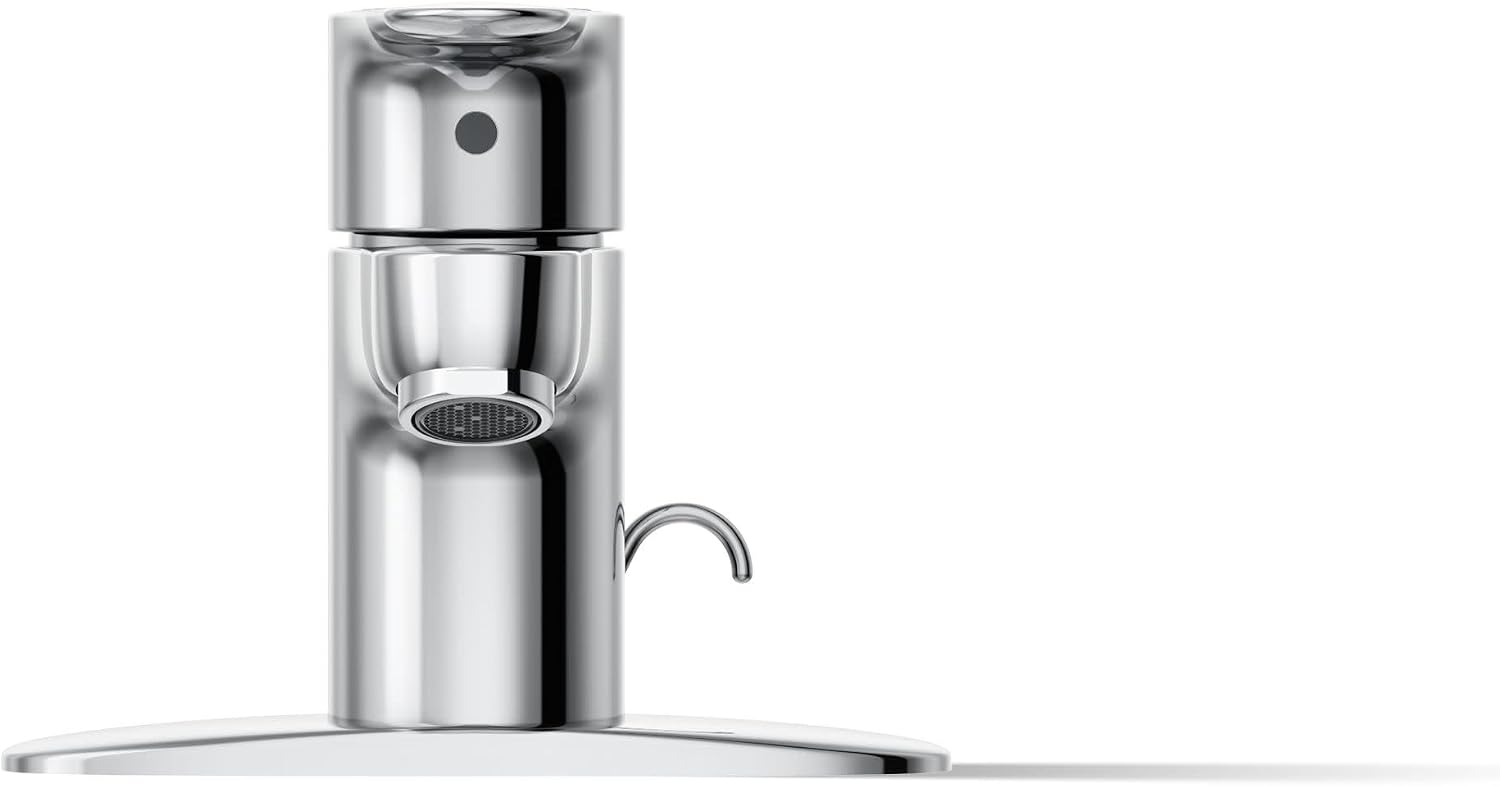 KOHLER 16027-4-CP July Single Handle Faucet for Bathroom Sink, Single-Hole Simple Installation, Polished Chrome