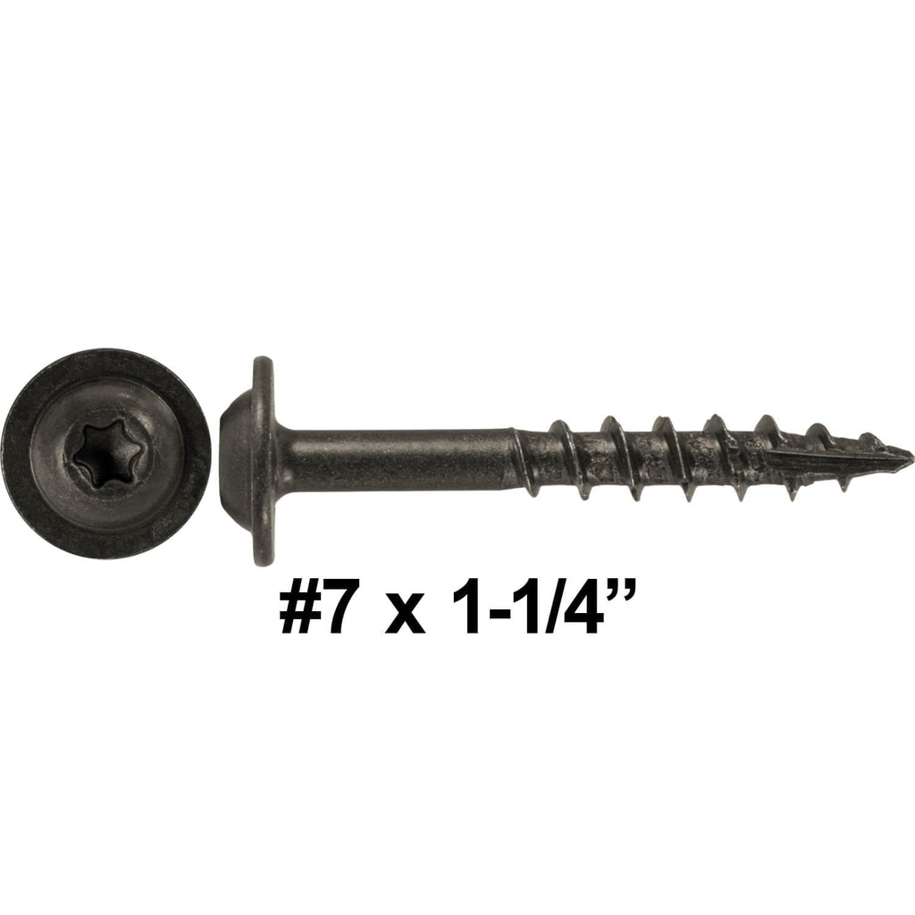 Round Washer Head 7 x 1-1/4' Brown - Full Box ~4000 Screws