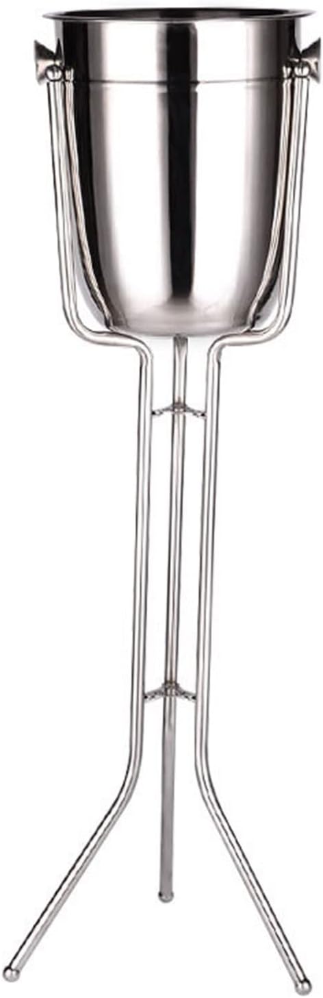 5L American Style Ice Bucket with Stand,Ice Bucket for Parties,Stainless Steel Large Capacity Ice Bucket,for Home,Bars,Ktvs,Clubs,and More