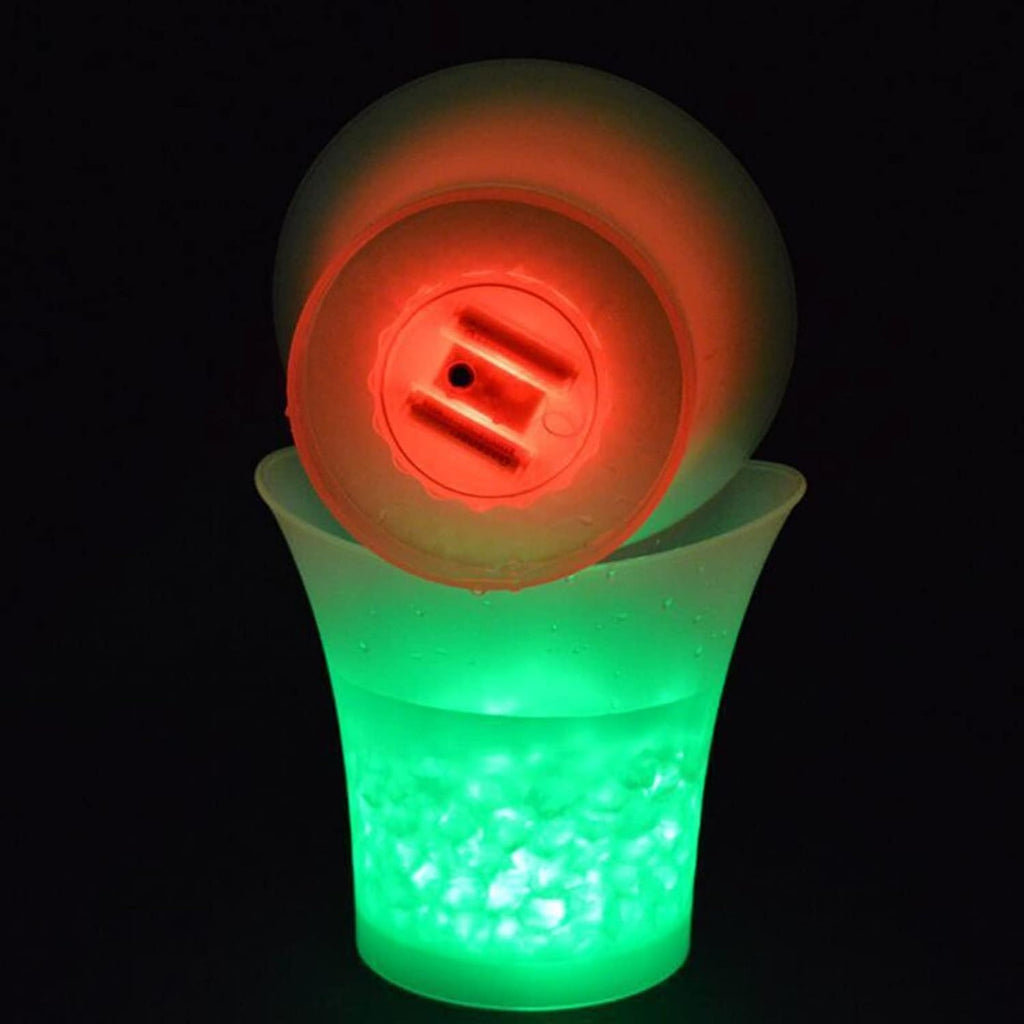 Ice Bucket Champagne Bucket 5L Colorful LED Glowing Ice Bucket KTV Bars Wine Champagne Beer Cooler Barware for Home Bar, Chilling Beer Champagne and Wine Ice Bucket Beverage Tub