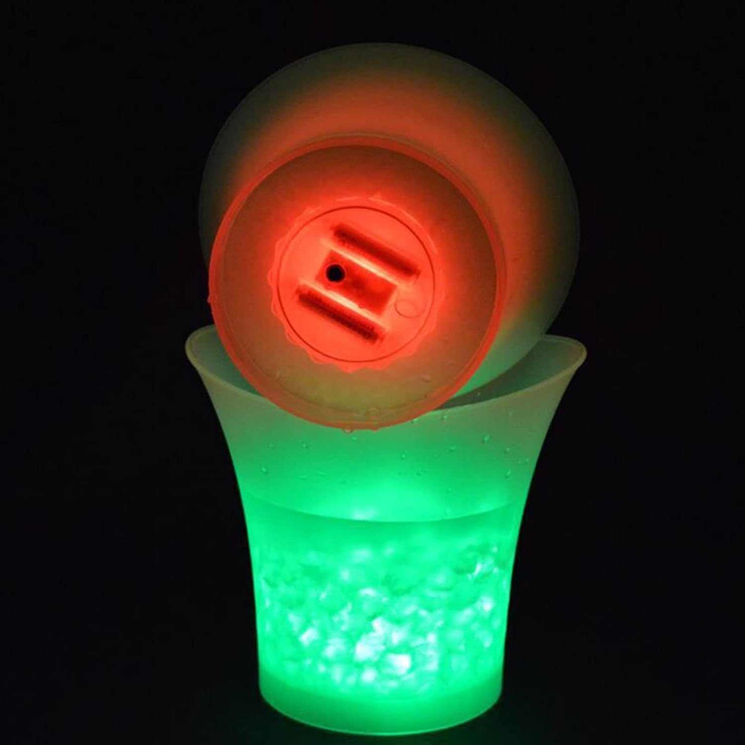 Ice Bucket Champagne Bucket 5L Colorful LED Glowing Ice Bucket KTV Bars Wine Champagne Beer Cooler Barware for Home Bar, Chilling Beer Champagne and Wine Ice Bucket Beverage Tub