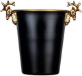 Ice Bucket Champagne Bucket Ice Buckets Gold Antler Handle Stainless Steel Champagne Bucket Household Red Wine Ice Wine Bucket Great for Bar Chilling Beer Ice Bucket Beverage Tub (Size : M)
