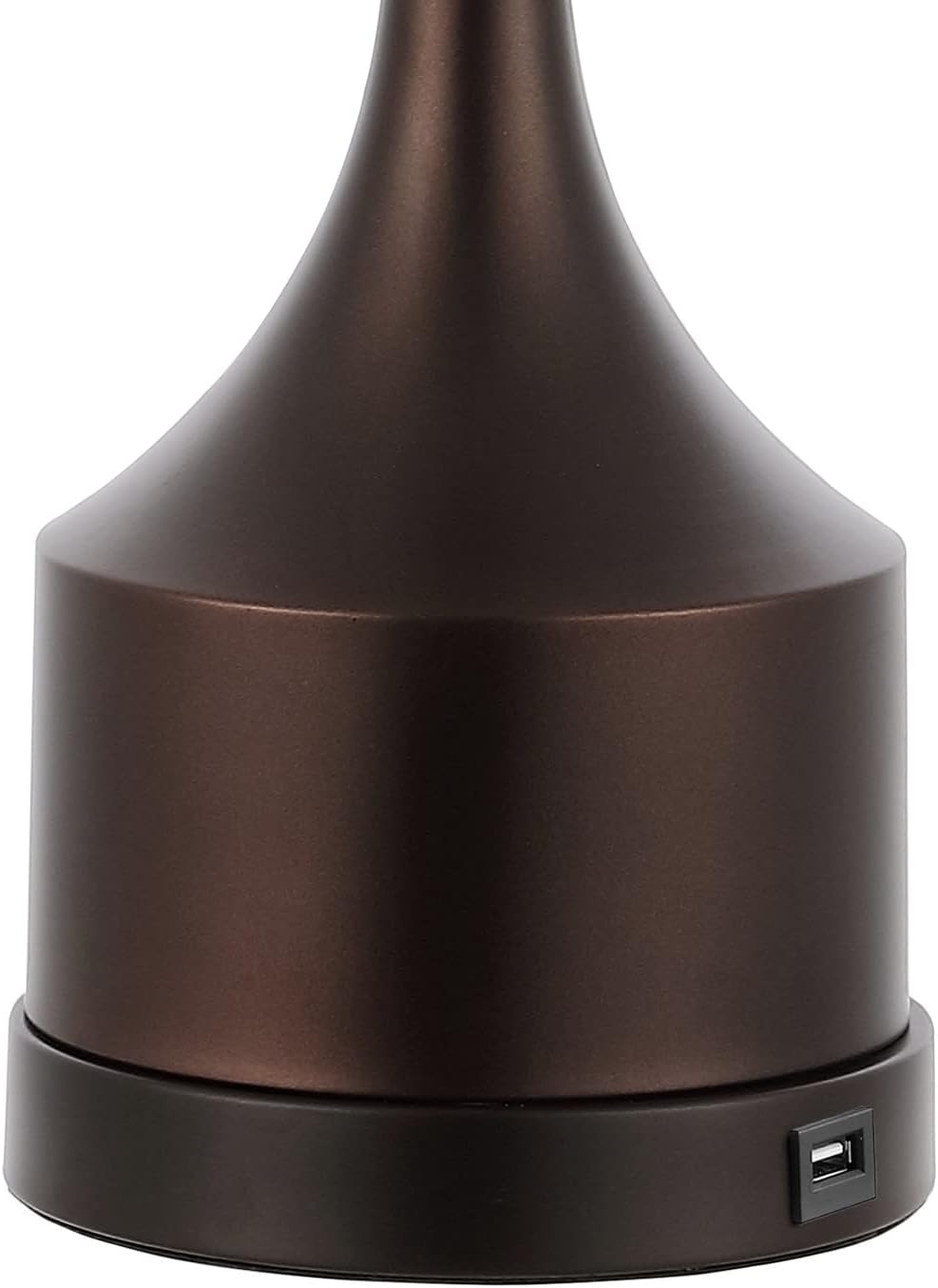 JONATHAN Y 26' Oil Rubbed Bronze Table Lamp Set of 2 with USB Charging Port, French Country Bedside Lamps for Living Room Bedroom Decor, White Linen Shade, LED Bulbs Included (JYL4045C-SET2)