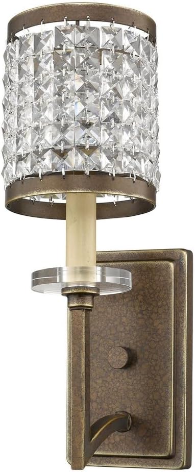 Livex Lighting 50561-64 Gramercy 1-Light Wall Sconce, Hand Painted Palacial Bronze