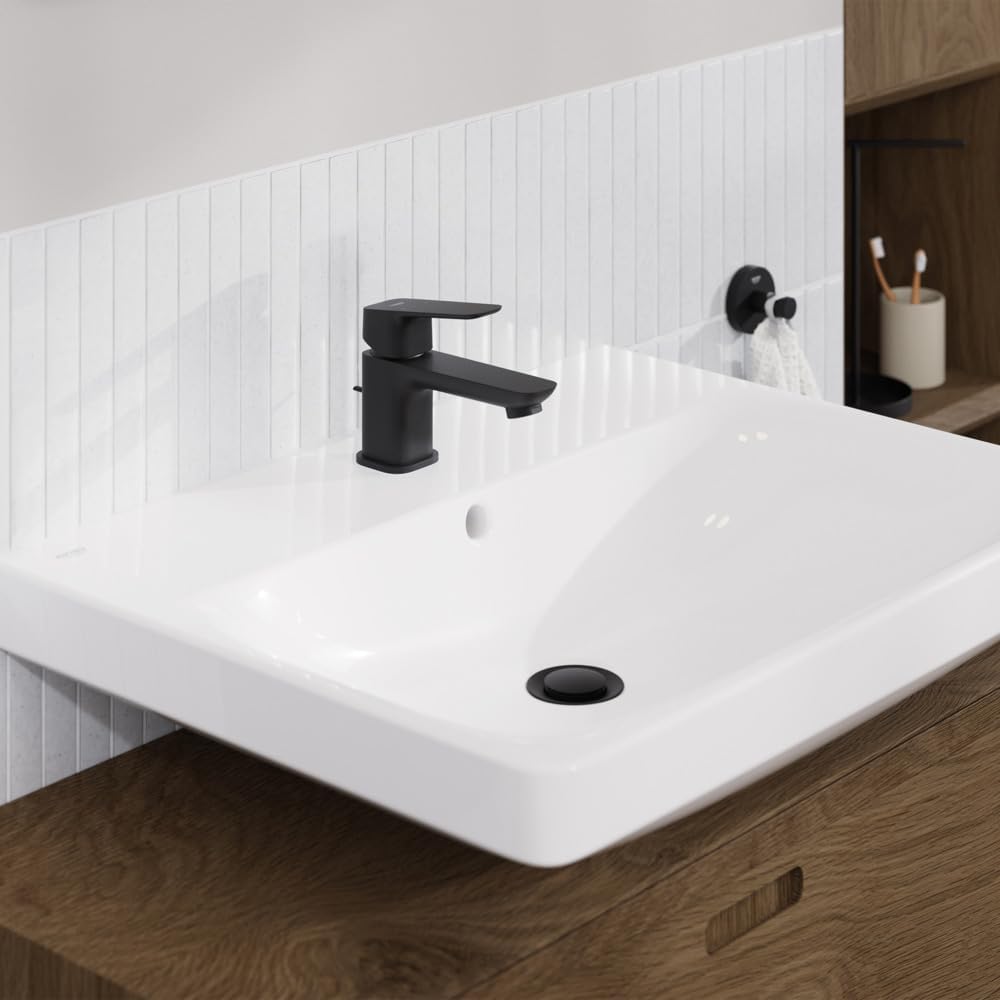 Grohe 1018972430 Cubeo Single Hole Single Handle XS-Size Bathroom Faucet, 1.2 GPM, Matte Black