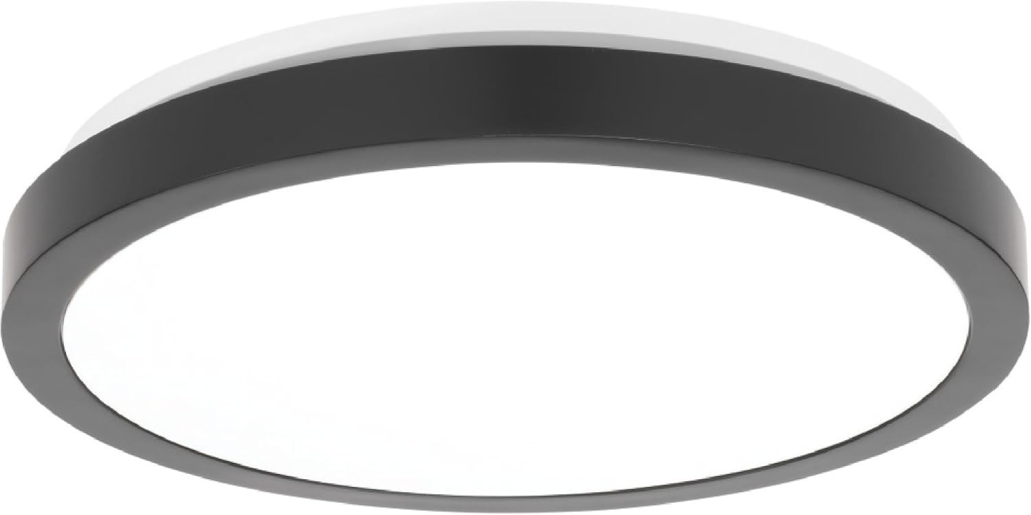 Homewerks 7105-09-MB Bathroom Fan with Light 90-CFM 1.5 Sones Round Ventilation Fan with Dimmable LED Light and Magnetic Trim Ring, Matte Black