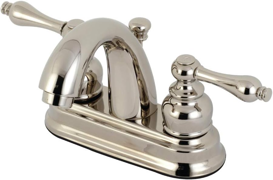 Kingston Brass KB5616AL Restoration 4 in. Centerset Bathroom Faucet, Polished Nickel