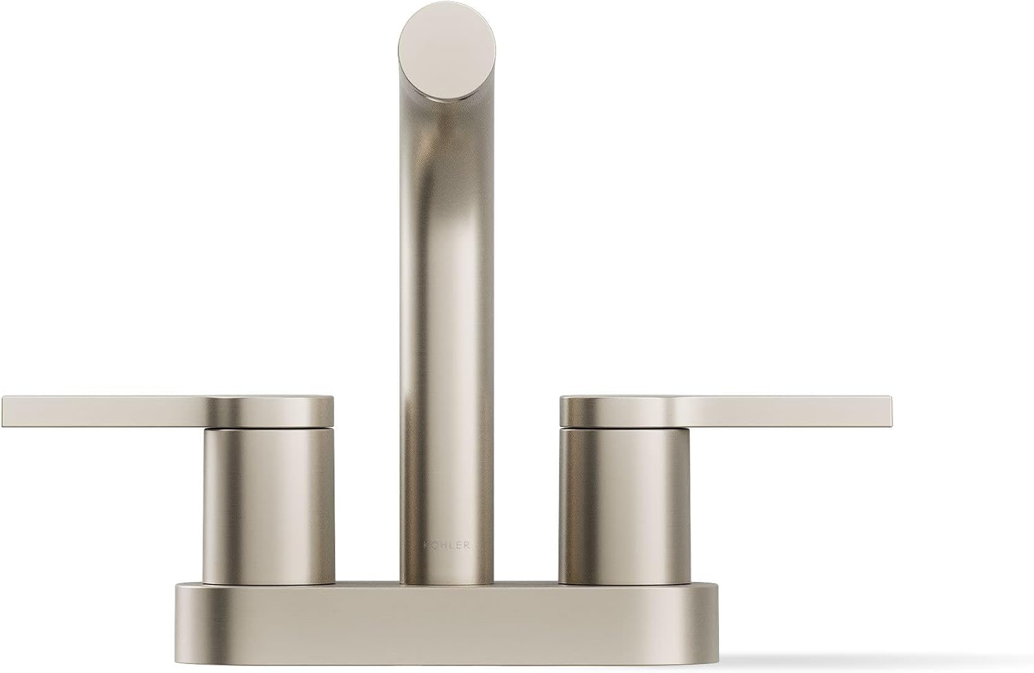 KOHLER K-33591-4K-BN Elate® Centerset Bathroom Sink Faucet, Contemporary Style, Water Efficient, Easy to Install, Bathroom Faucets, 1.0 GPM, Vibrant Brushed Nickel