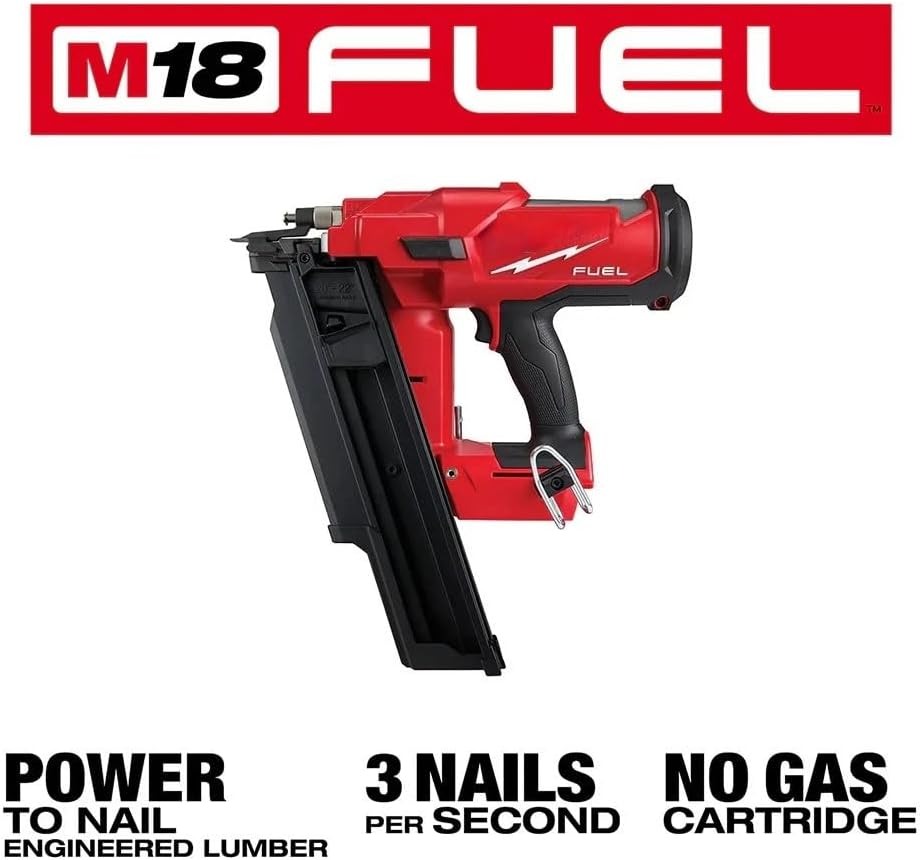 2744-20 Cordless Brushless Framing Gun for Milwaukee M18 18V FUEL 21-Degree Framing Nailer - Bare Tool