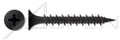(2500 pcs) #8 X 2-1/2', Drywall Screws, Bugle Phillips Drive, Hi-Lo Double-Lead Thread, Fine Thread, Steel, Black Phosphate