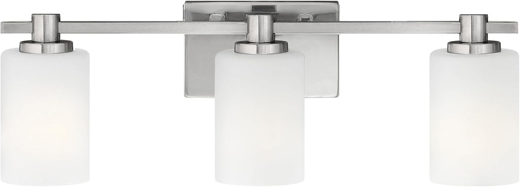 Hinkley Karlie Transitional Three Light Bathroom Vanity Fixture, Brushed Nickel