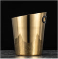 Ice Bucket Champagne Bucket Beveled Ice Bucket Stainless Steel Ice Bucket Home Wine Ice Wine Bucket Bar Fashion Ice Bucket Beverage Tub(Gold)