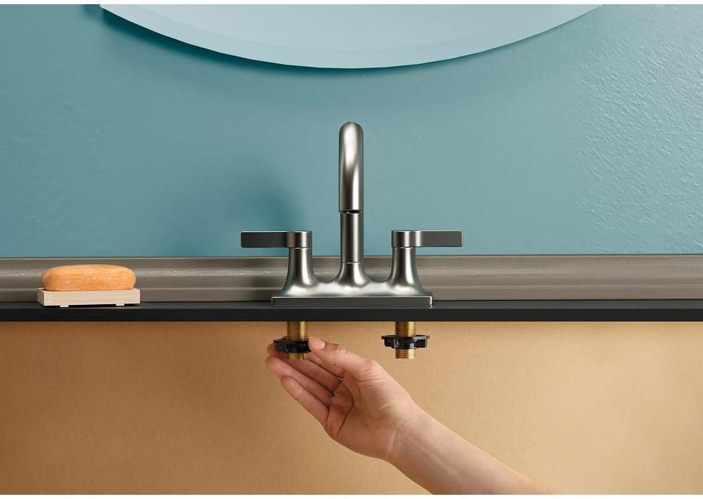 Venza 4 in. Centerset 2-Handle Bathroom Faucet in Vibrant Brushed Nickel