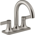 Venza 4 in. Centerset 2-Handle Bathroom Faucet in Vibrant Brushed Nickel