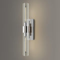 22.8' Sconces Wall Lighting,Bathroom Nickel Vanity Lights Fixtures with Clear Glass Shade Wall Lamp for Mirror, Living Room, Bedroom, Hallway, Fireplace, Staircas（Including Bulb）
