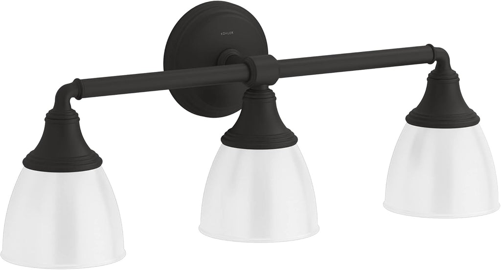 Kohler Devonshire Bathroom Vanity Light Fixture, Wall Sconce Lighting, Position Facing Up or Down, UL Listed, 3 Light, Polished Chrome