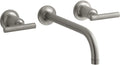 Kohler T14414-4-BN Purist® Wall-Mount Bathroom Sink Faucet Trim with Lever Handles, 1.2 gpm, Vibrant Brushed Nickel