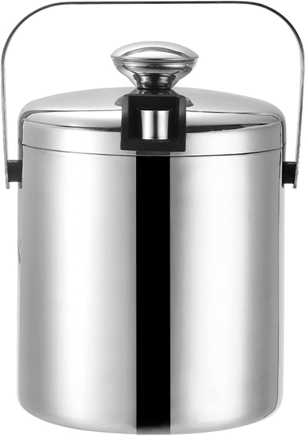 Ice Bucket Champagne Bucket 1.3L Ice Bucket With Lid And Filter Stainless Steel Ice Bucket Double Wall Ice Cube Container Bar Home Ice Bucket Ice Bucket Beverage Tub