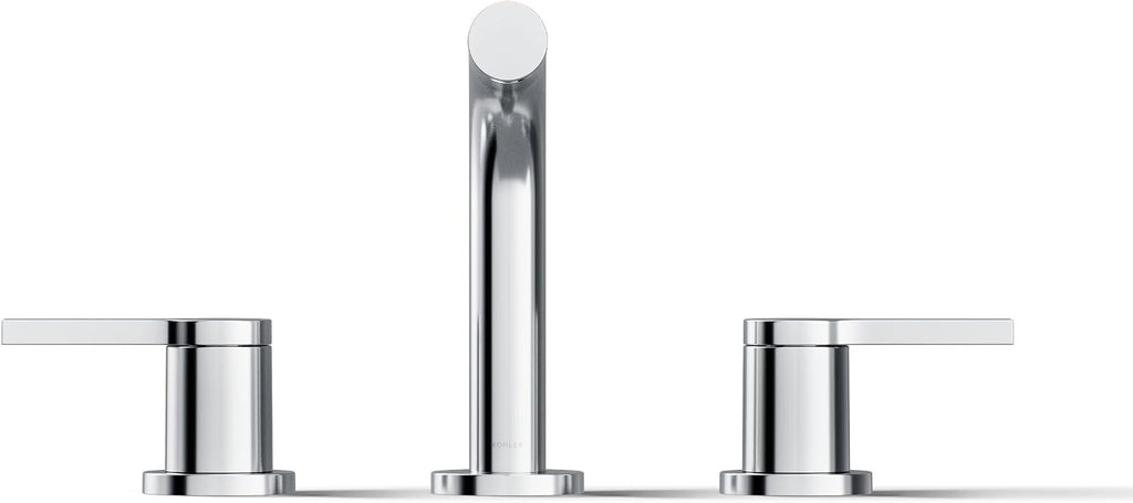 KOHLER K-33592-4K-CP Elate® Widespread Bathroom Sink Faucet, Durable Brass Bathroom Faucets, Sleek Finish, 1.0 GPM, Polished Chrome