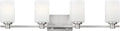 Hinkley Karlie Transitional Four Light Bathroom Vanity Fixture, Brushed Nickel