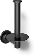 KOHLER 14444-BL Purist Vertical Toilet Paper Holder Wall Mount, Metal Toilet Paper Holder, Matte Black