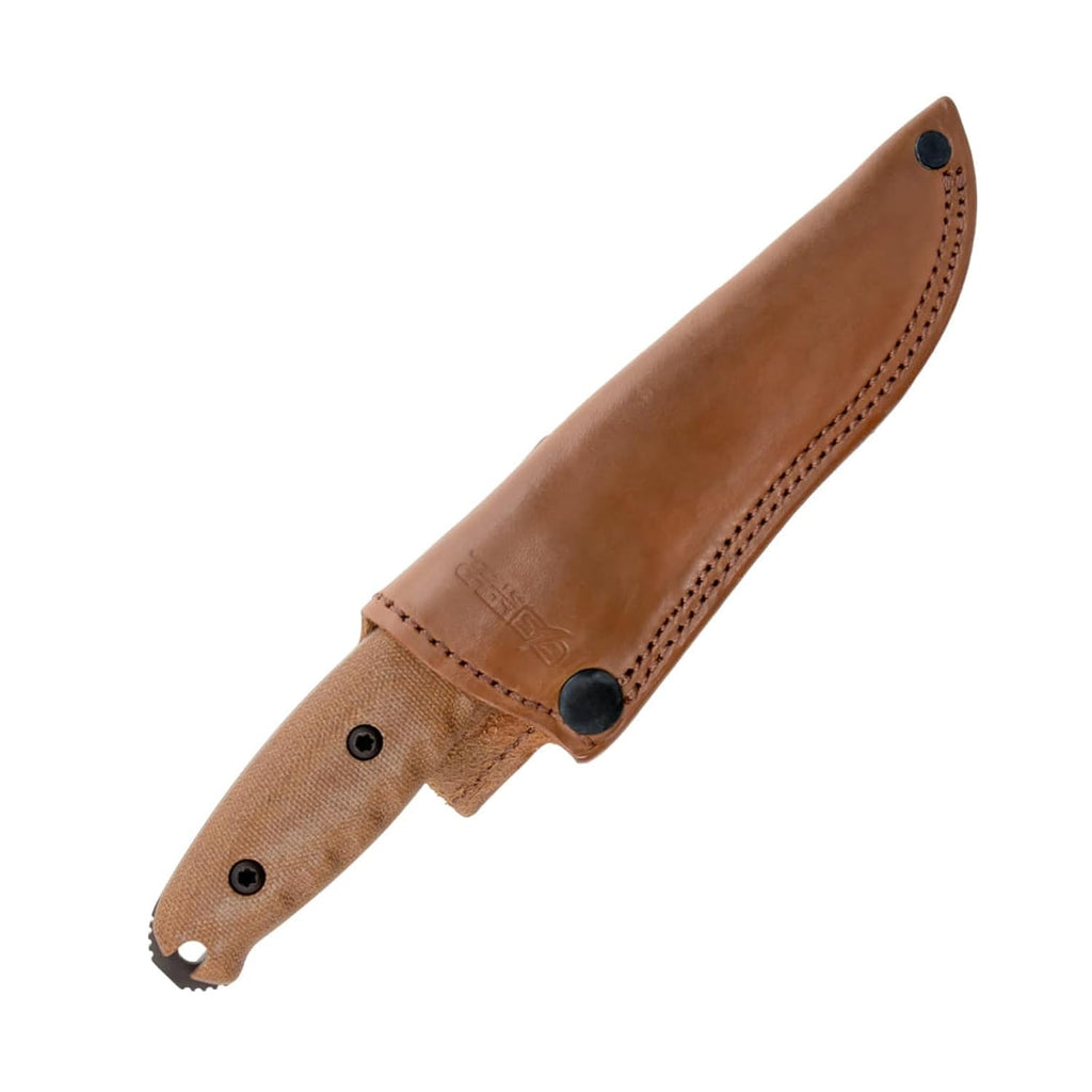Cold Steel Republic Bushcraft 5' S35VN Drop Point Razor-Sharp Blade 5' Micarta Handle Tactical Outdoor Fixed Blade Knife w/Leather Sheath