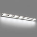SineRise LED Modern Bathroom Vanity Light Fixtures (7-Light, 55-Inch), Brushed Nickel Modern Acrylic Bathroom Wall Lighting Fixtures Over Mirror (Cool White 6000K)