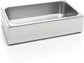 Honeydak Large Ice Housing Bin with Removable Tray Ice Holder Container Wine Beer Champagne Drink Bucket Beverage Tub for Freezer Display Buffet Counter Party Chiller(Stainless Steel,21' X 13' X 5.5')