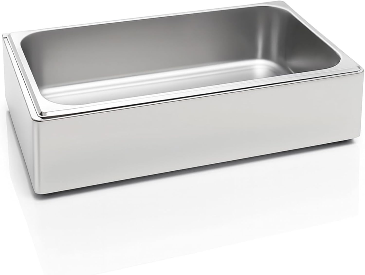 Honeydak Large Ice Housing Bin with Removable Tray Ice Holder Container Wine Beer Champagne Drink Bucket Beverage Tub for Freezer Display Buffet Counter Party Chiller(Stainless Steel,21' X 13' X 5.5')