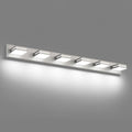 SineRise LED Modern Bathroom Vanity Light Fixtures (6-Light, 48-Inch), Brushed Nickel Modern Acrylic Bathroom Wall Lighting Fixtures Over Mirror (Cool White 6000K)