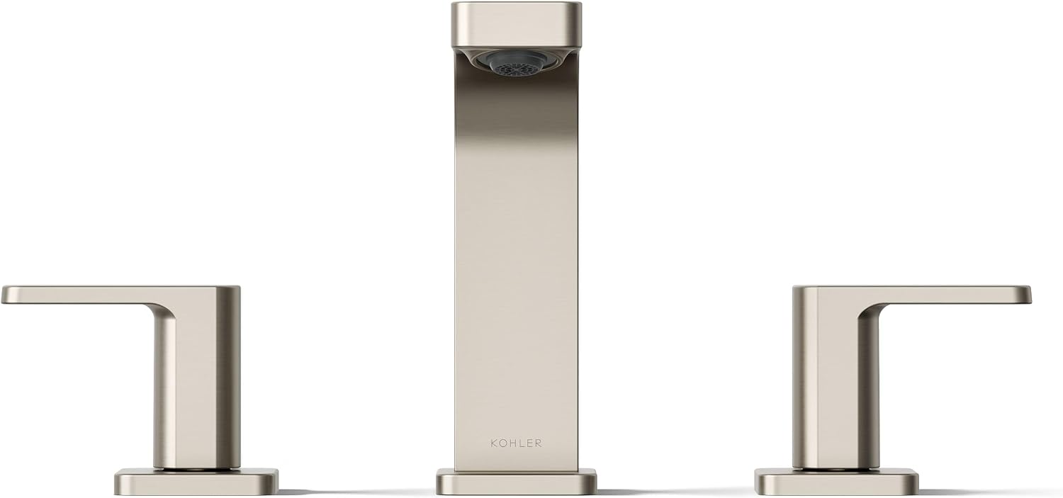 Kohler 23484-4-BN Parallel® Widespread Bathroom Sink Faucet, 1.2 gpm, Vibrant Brushed Nickel