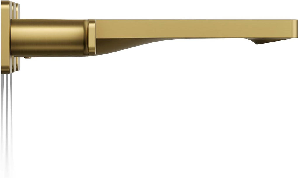 Kohler T23491-4-2MB Parallel Two-Handle Wall Mount Bath Faucet Trim with Lever Handles, Vibrant Brushed Moderne Brass
